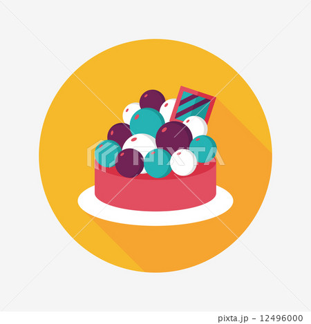 fruit tart flat icon with long shadow,eps10 12496000