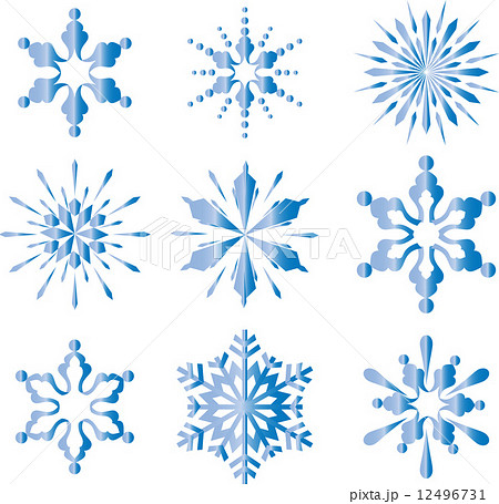 雪の結晶 クリスマスのイラスト素材 12496731 Pixta