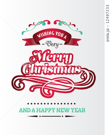 Merry christmas vector with text Merry christmas vector with text 12497233