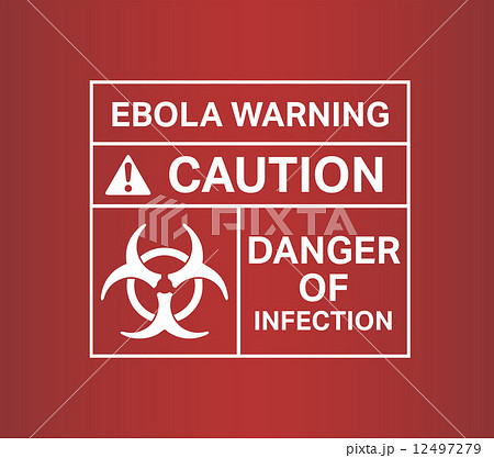 Ebola warming sign vector with text and symbols 12497279