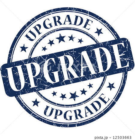 upgrade grunge round blue stamp 12503663