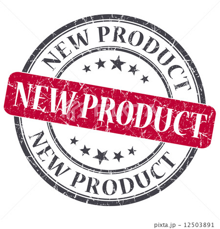 New product red round grungy stamp isolated on white background 12503891