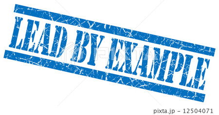 lead by example blue grungy stamp on white background lead by example blue grungy stamp on white background 12504071