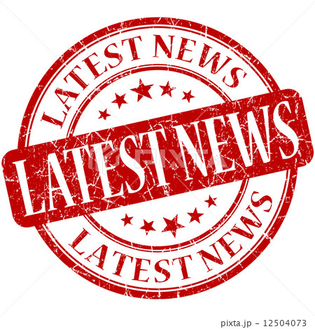 Latest news grunge red round stamp Latest news grunge red round stamp 12504073