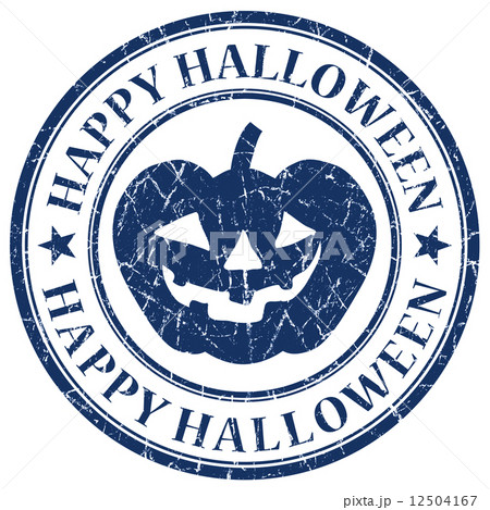 Happy Halloween blue grunge stamp Happy Halloween blue grunge stamp 12504167