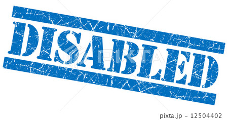 Disabled blue grunge stamp 12504402