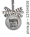 Christmas newspaper bulb with ribbon and bow 12504836