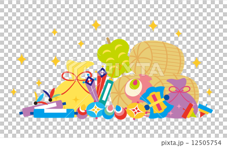 年賀素材-縁起物 年賀素材-縁起物 12505754