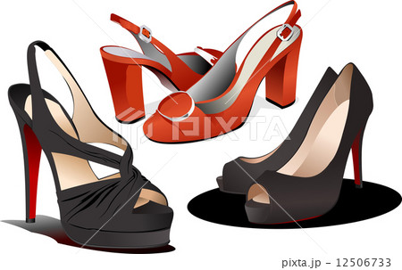 Fashion woman shoes. Vector illustration 12506733