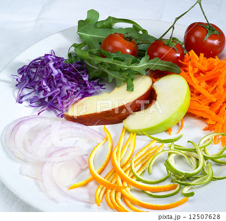 salad ingredient on a plate salad ingredient on a plate 12507628