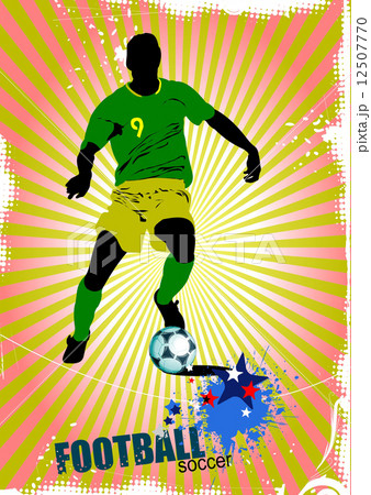 Poster Soccer football player. Colored Vector illustration for d Poster Soccer football player. Colored Vector illustration for d 12507770