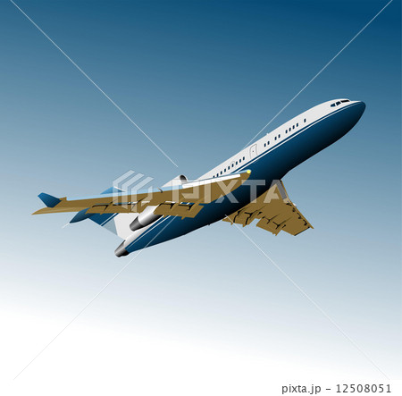 Airplane on the airfield. Vector illustration 12508051