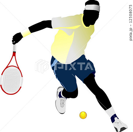 Tennis player. Colored Vector illustration for designers Tennis player. Colored Vector illustration for designers 12508075