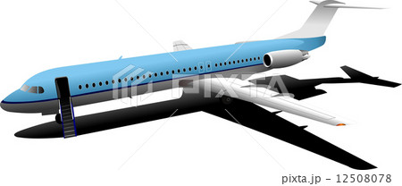 Airplane on the airfield. Vector illustration 12508078