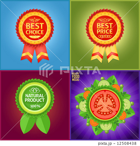 Set of nice labels to mark product features. 12508438