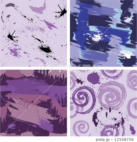 Set of seamless pattern with blots and ink splashes. Abstract ba Set of seamless pattern with blots and ink splashes. Abstract ba 12508756
