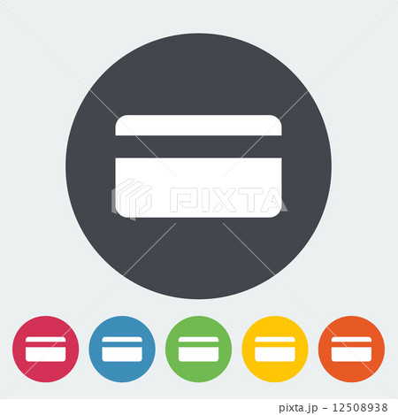 Credit card single icon. Credit card single icon. 12508938