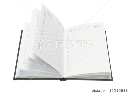 open white notebook isolated open white notebook isolated 12510658