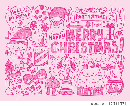 Doodle Christmas background 12511571