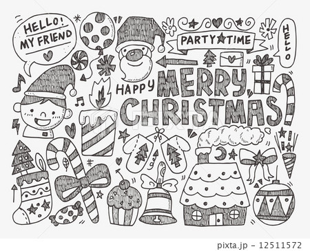 Doodle Christmas background 12511572