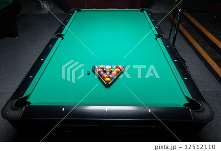 Table for billiards and ball top view Table for billiards and ball top view 12512110