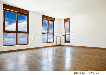 Empty interior room and windows Empty interior room and windows 12512159