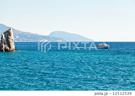 view of Parus (Sail) rock, Ayu-dag, Crimea 12512539