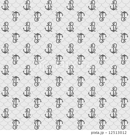 Seamless patterns, gray anchors Seamless patterns, gray anchors 12513012