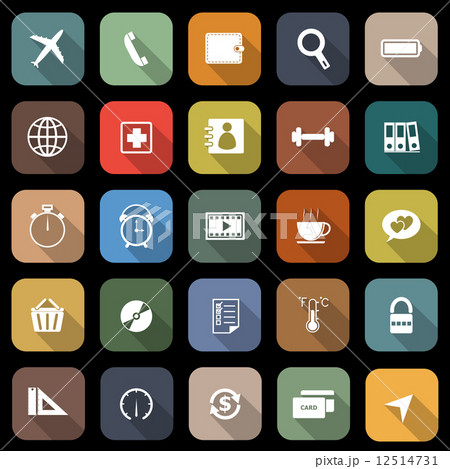 Application flat icons with long shadow. Set 2 Application flat icons with long shadow. Set 2 12514731