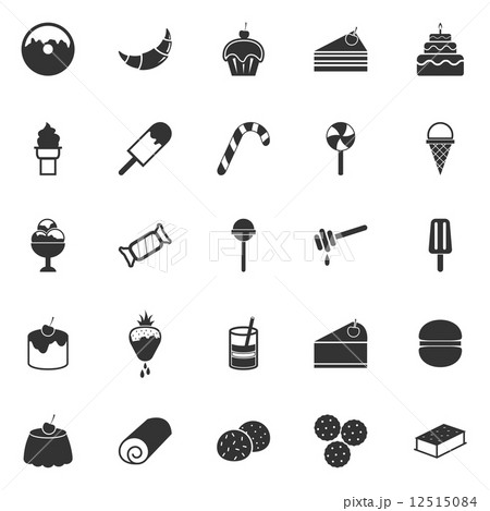 Dessert icons on white background 12515084