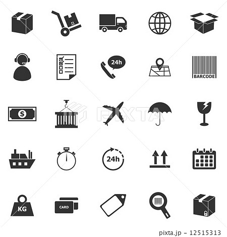 Logistics icons on white background Logistics icons on white background 12515313