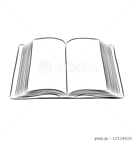 Open book hand draw Royalty Free Vector Image - VectorStock