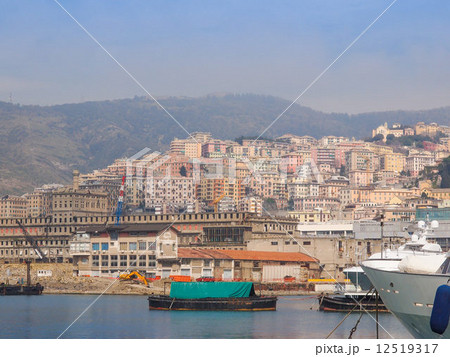 View of Genoa Italy from the sea 12519317