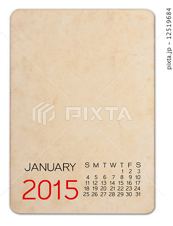Calendar 2015 on the Empty old photo 12519684