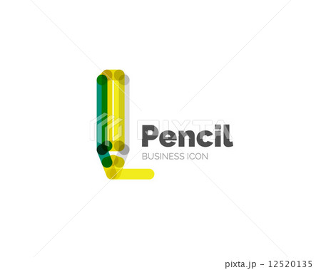 Line minimal design logo pencil 12520135
