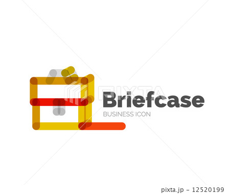 Line minimal design logo briefcase 12520199