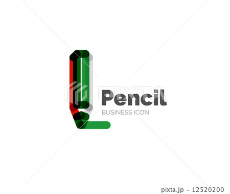 Line minimal design logo pencil 12520200