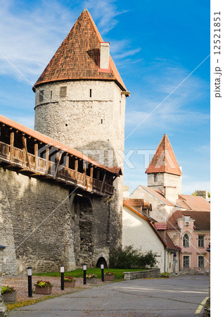 Towers of a fortification of Old Tallinn Towers of a fortification of Old Tallinn 12521851