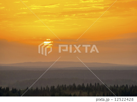 Cloudy sky at sunset 12522428