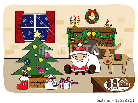 クリスマスの部屋のイラスト素材 12523211 Pixta