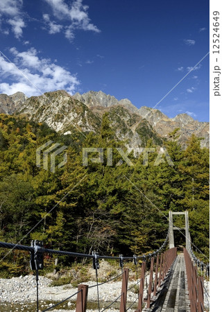 前穂高岳と明神岳(撮影地:上高地、新村橋) 前穂高岳と明神岳(撮影地:上高地、新村橋) 12524649