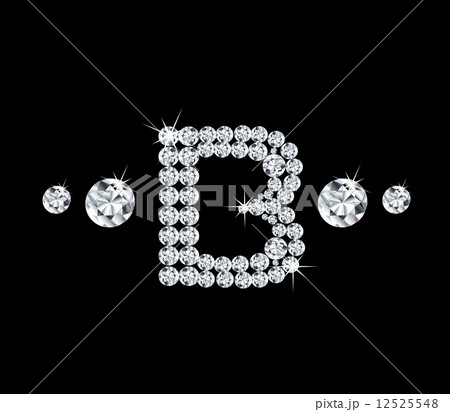 Diamond vector alphabetic letter 'B' 12525548