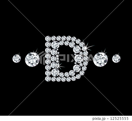 Diamond vector alphabetic letter 'D' 12525555