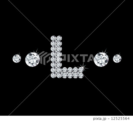 Diamond vector alphabetic letter 'L' Diamond vector alphabetic letter 'L' 12525564