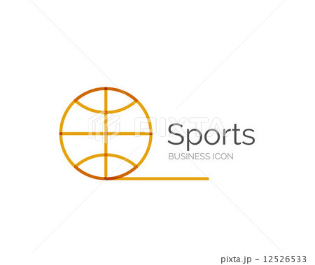 Line minimal design logo ball sports 12526533