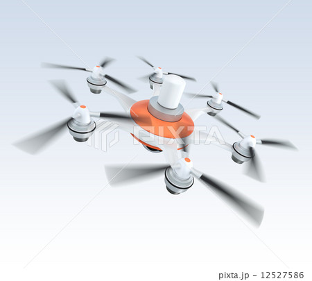 飛行中のドローン 12527586