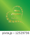 Heart made from snowflakes  with Merry Christmas sign 12529736