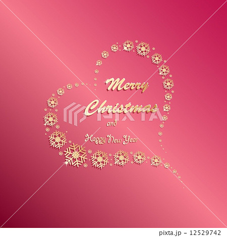 Heart made from snowflakes with Merry Christmas sign Heart made from snowflakes with Merry Christmas sign 12529742