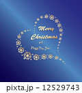 Heart made from snowflakes  with Merry Christmas sign 12529743