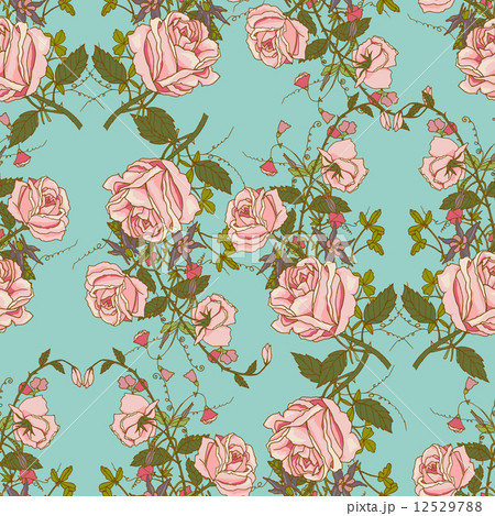 Vintage floral seamless color pattern Vintage floral seamless color pattern 12529788